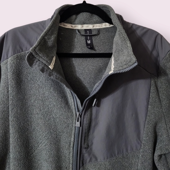 all in motion Grey Zip-Up Mock Neck Sweater with Hand Pockets Size Large for Men - Picture 3 of 4